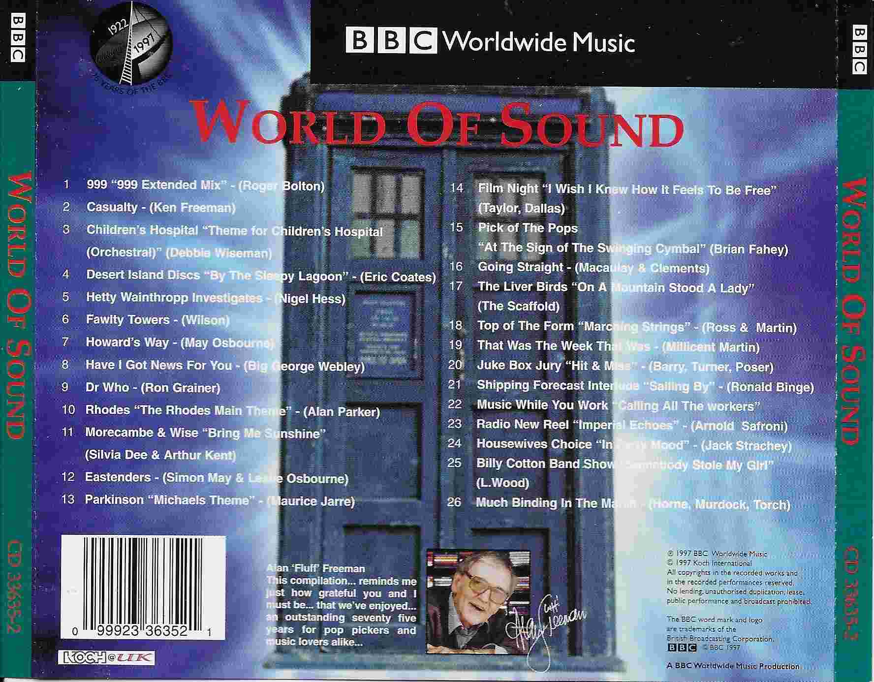 Picture of CD 33635-2 World of sound - Favourite themes from BBC television and radio by artist Various from the BBC records and Tapes library